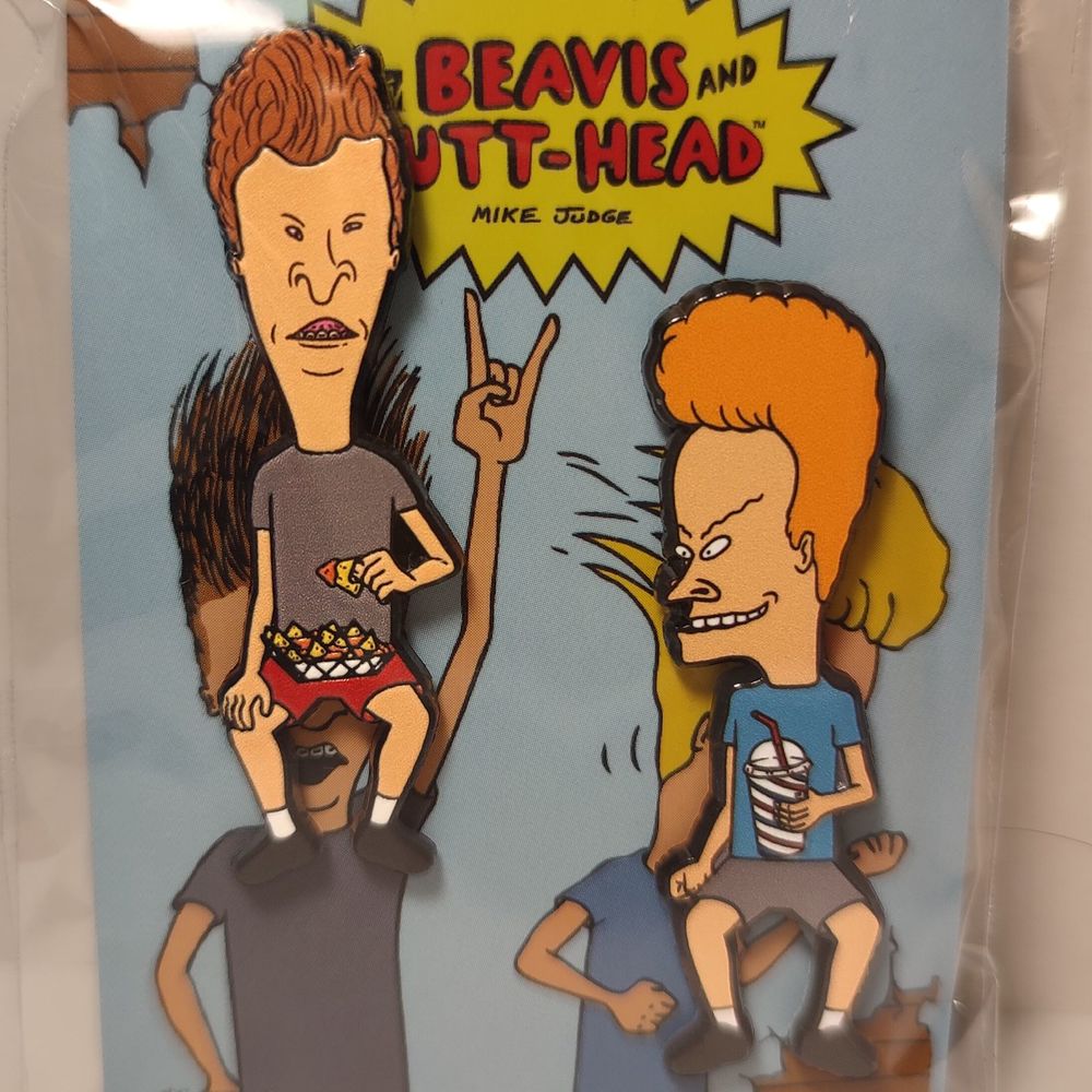 Beavis and Butthead Eating Enamel Pin Set Official Cartoon Collectibles